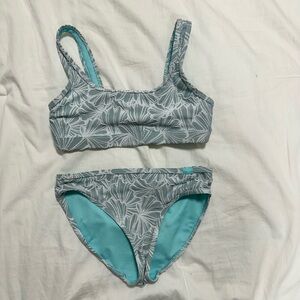 abercrombie kids Blue Floral Tank Two-Piece Swim Set